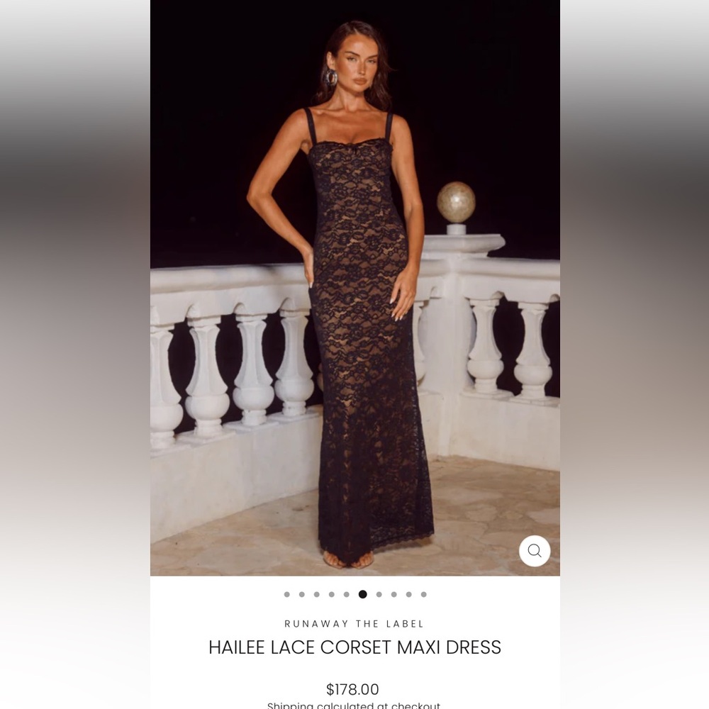 Runaway the Label Black Lace Gown